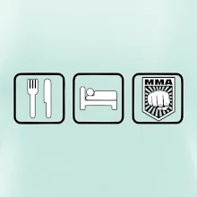 Eat sleep MMA v řádku