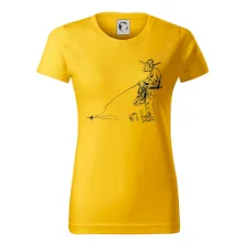 Kreslený rybář na pařezu