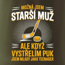 Možná jsem starší muž,  ale kdyz vystrelim puk