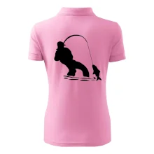 Rybář tahající rybu