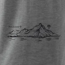 Nový Zéland nápis a hory Aoraki -  Mount Cook