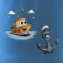 Parové triko - Loď a kotva