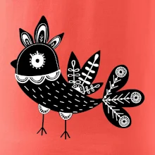 Ptáček černobílý folklór