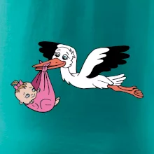 Čáp a miminko - holka (Hana-creative)