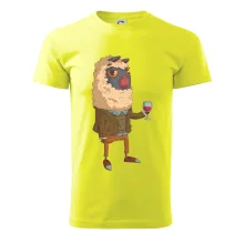 Alpaka s vínem muž