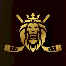 Lev s hokejkami - zlatý potisk