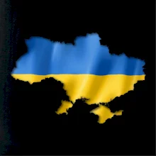 Ukrajina vlajka mapa