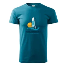 Paddleboard s pádlem při západu slunce eat sleep repeat