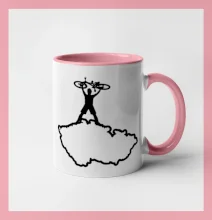 Mapa ČR - cyklista na prsou