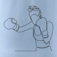 Žena boxerka jedním tahem