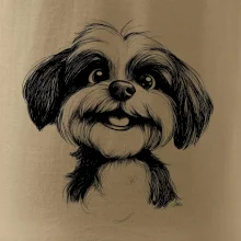 Lhasa Apso karikatura hlava