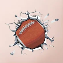 Americký fotbal míč v triku