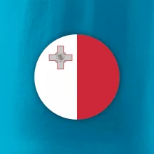 Vlajka Malta kulatá velká