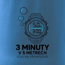 Bezpečnostní zastávka 3 minuty v 5 metrech s potápěčskými hodinkami