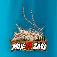 Liblice B pád vysílačů moje 11 září komiksový motiv