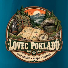 Lovec pokladů vintage horský odznak