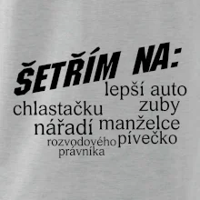 Nápis šetřím na