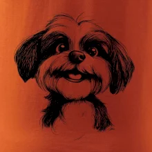 Lhasa Apso karikatura hlava