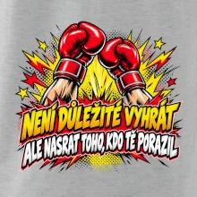 Není důležité vyhrát - komiksové červené boxerské rukavice