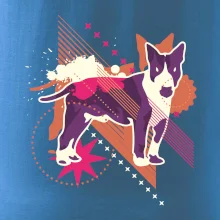 Pes abstrakce fialový