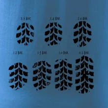 Pneumatiky - obtisk v závislosti na tlaku