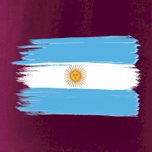 Argentina vlajka kreslená štětkou