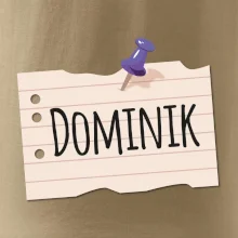 Papírek se jmenovkou - prso - vlastní jméno