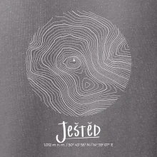 Ještěd - vrstevnice v kruhu