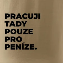 PRACUJI TADY POUZE PRO PENÍZE.