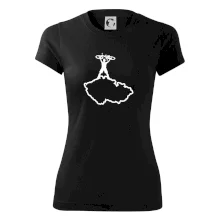 Mapa ČR - cyklista na prsou