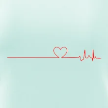 Poker EKG srdce červené