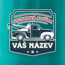 Odtahová služba - erb - červený nápis Odtahová služba - erb - červený nápis