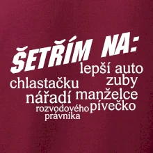 Nápis šetřím na