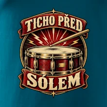Ticho před sólem - vintage bubenický emblém