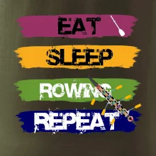 Eat sleep rowing repeat barevné