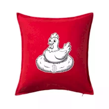 Kuře sedící na bitcoinovém hnízdě