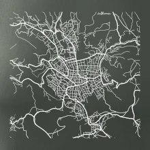 Mapy měst černobílé Jablonec nad Nisou