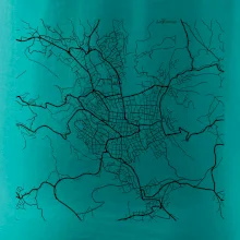 Mapy měst černobílé Jablonec nad Nisou