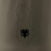 Albánie obrys mapa