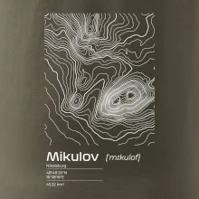 Mikulov - vrstevnice v obdélníku