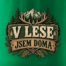 V lese jsem doma myslivecký lesní znak