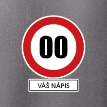 Dopravní značka - rychlost - váš nápis
