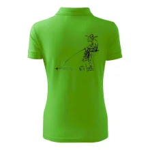 Kreslený rybář na pařezu