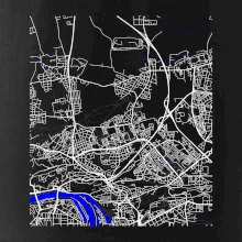 Praha 18200 - Mapa s vodními toky