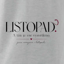 Listopad a tím je vše vysvětleno minimalistický štír