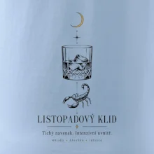 Listopadový klid whisky a štír linková kresba
