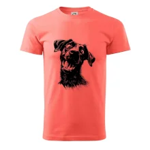 Černobílá karikatura Labrador tmavý