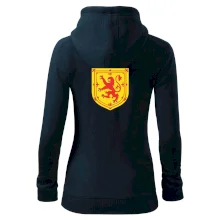 Skotský lev na hrudi