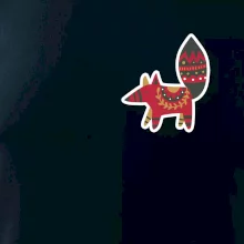 Folklor na prsu liška