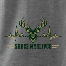 Srdce myslivce jelen a tepová křivka